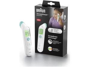 Braun Sensian Swipe 5 Temple thermometer -TempleSwipe Technology -Colour-Coded Digital Display - Baby and Child Friendly - 3-Sec Results - BST200