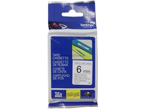 Brother TZe-211 Labelling Tape Cassette, 6 mm (W) x 8 m (L), Laminated, Brother Genuine Supplies - Black on White