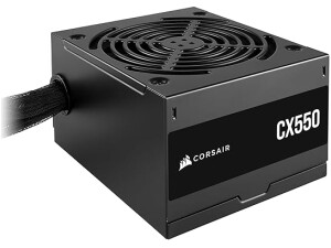CORSAIR CX550 80 PLUS Bronze Non Modular Low-Noise ATX 550 Watt Power Supply - UK - Black