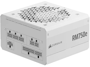 CORSAIR RM750e (2025) Fully Modular Low-Noise ATX Power Supply with 12V-2x6 Cable ? ATX 3.1 & PCIe 5.1 Compliant, Cybenetics Gold Efficiency, 105?C-Rated Capacitors, Modern Standby Mode ? White