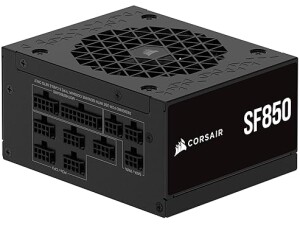 CORSAIR SF850 (2024) Fully Modular Low Noise 80 PLUS Platinum ATX Power Supply – ATX 3.1 Compliant – PCIe 5.1 Ready – SFX-to-ATX Bracket Included – Black