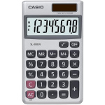 Casio Calculator Handheld Battery Solar-power 8 Digit 3 Key Memory Wallet 70x117x8mm Ref SL300SV