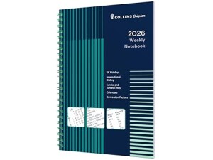 Collins - Colplan - 2026 12 Month Calendar Year Planner, Week-To-View with Notes Diary, A5 Wiro Bound Cover (61-26)