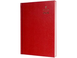 Collins - Desk - 2026 12 Month Calendar Year Planner, Day-To-Page Diary, A4 Hard Cover - Red (44.15-26)
