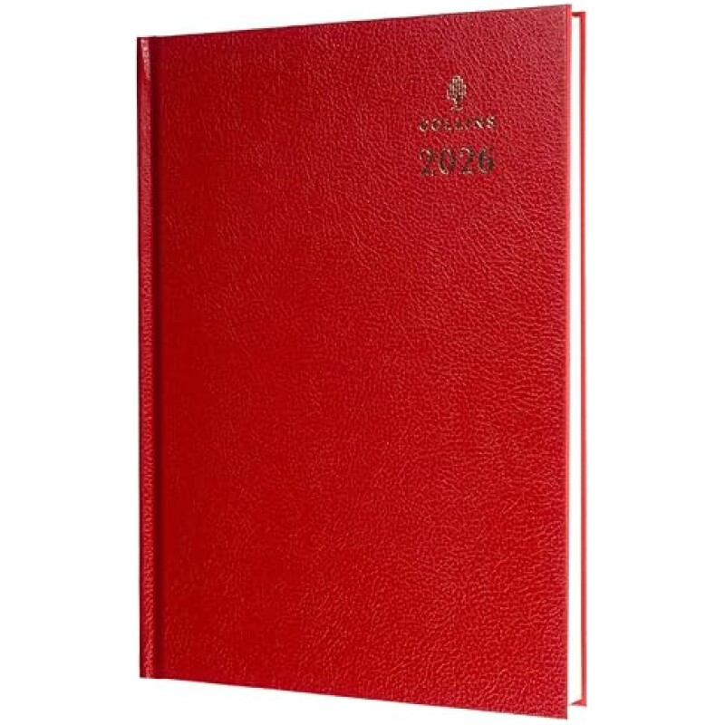 Collins-Desk-2026-12-Month-Calendar-Year-Planner-Day-To-Page-Diary-A4-Hard-Cover-Red-4415-26-B0F4BXTQ5Q