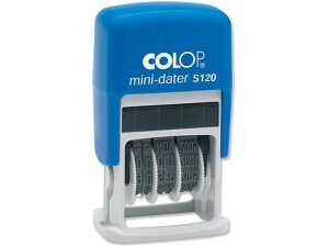 Colop S120 Mini Dater Stamp Self-Inking 12 Years Imprint Ref 14520000, Black, Small, 20x3.8mm