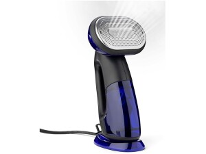 Conair 2-in-1 Handheld Clothes Steamer and Iron, Large 250ml detachable water tank, Rapid 10 second heat up, Garment Steamer, Black/Blue, GS108U, UK PLUG