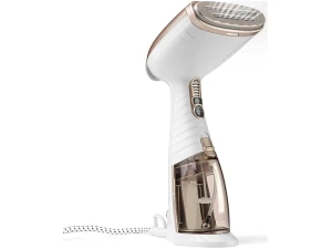 Conair Turbo Extreme Steam Handheld Clothes Steamer, 230ml detachable water tank, Fast 40 second heat up, Garment Steamer, White/Champagne, GS59XU, UK PLUG