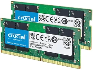 Crucial DDR4 RAM 32GB Kit (2x16GB) 3200MHz SODIMM CL22, Laptop Computer Memory, Mini PC (or 2933MHz, 2666MHz) - CT2K16G4SFRA32A