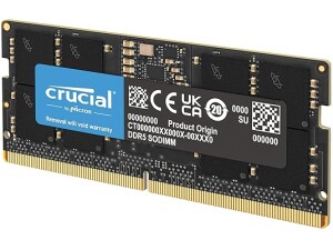 Crucial DDR5 RAM 8GB 4800MHz SODIMM CL40, Laptop Computer Memory, Mini PC, High Performance RAM - CT8G48C40S5