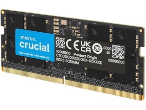 Crucial DDR5 RAM 8GB 5600MHz SODIMM, Laptop Computer Memory, Mini PC (or 5200MHz, 4800MHz) CL46 - CT8G56C46S5