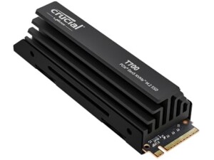 Crucial T700 1TB SSD PCIe Gen5 NVMe M.2 Internal Gaming SSD with Premium Heatsink, Up to 11,700MB/s, Microsoft DirectStorage, PCIe 4.0 Backwards Compatible, Solid State Drive - CT1000T700SSD5