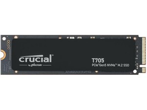 Crucial T705 1TB SSD PCIe Gen5 NVMe M.2, Up to 13,600MB/s, Microsoft DirectStorage, PCIe 4.0 Backwards Compatible, Internal Solid State Drive - CT1000T705SSD3