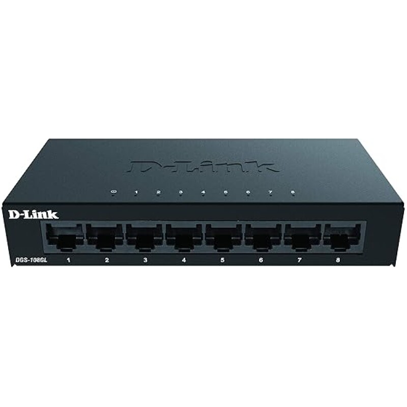 D-Link-DGS-108GL-8-Port-Gigabit-Unmanaged-Desktop-Switch-Fanless-Low-Profile-Metal-Housing-Plug-and-Play-8023az-EE-B098XWV2KC