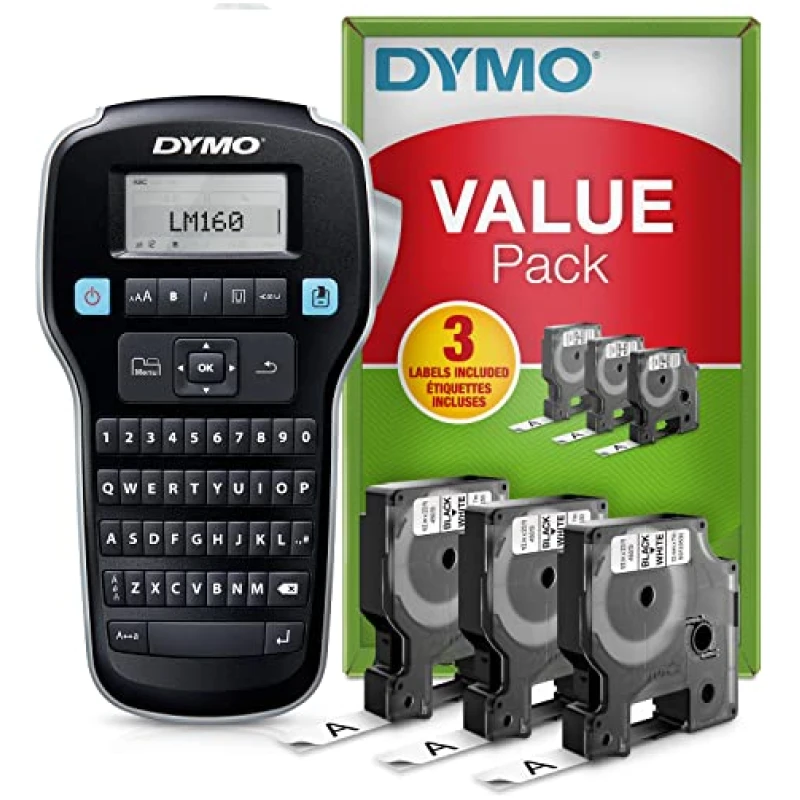 Dymo-LabelManager-160-Label-Maker-Starter-Kit-with-3-rolls-of-D1-Label-Tape-Handheld-Label-Printer-Machine-QWERTY-Ke-B0BLGZNCKW