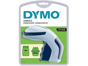 Dymo S0717930 Omega Home Embossing Label Maker, Grey and Navy, Embosser