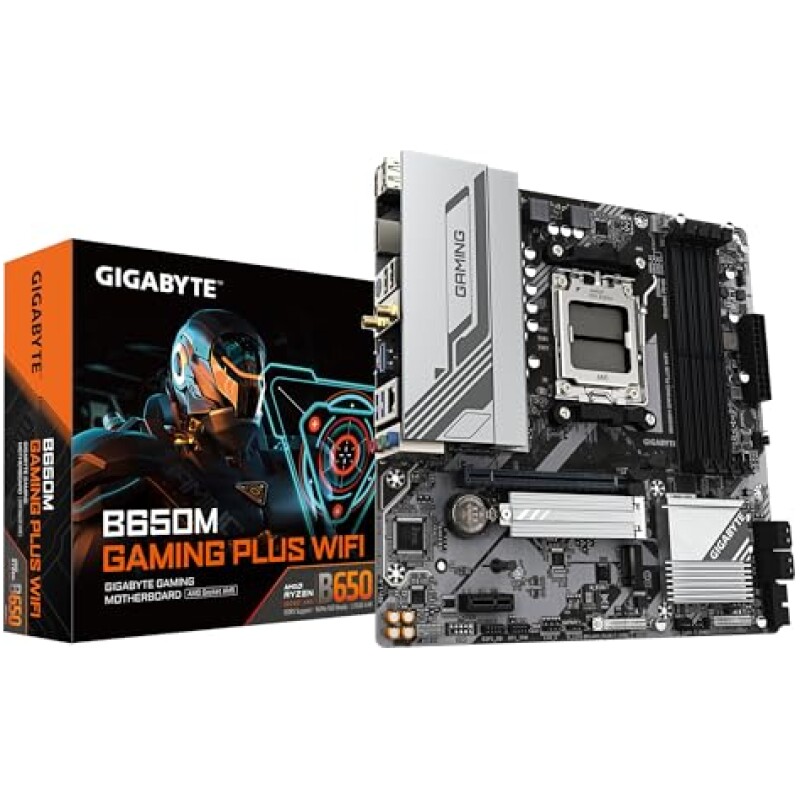 GIGABYTE-B650M-GAMING-PLUS-WIFI-Motherboard-AMD-Ryzen-9000-CPUs-522-Phases-VRM-up-to-8000MHz-DDR5-2xPCIe-40-M2-B0DV5TL31Z