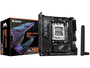 GIGABYTE B850I AORUS PRO Motherboard - AMD Ryzen 9000 Series CPUs, 8+2+1 Phases Digital VRM, up to 8400MHz DDR5 (OC), 1xPCIe 5.0 + 1xPCIe 4.0 M.2, 2.5LAN, WIFI 7, USB 3.2 Gen 2