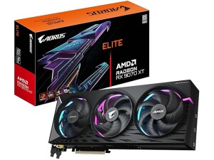 Gigabyte AORUS Radeon RX 9070 XT ELITE 16G Graphics Card - 16GB GDDR6, 256bit, PCI-E 5.0, 3100 MHz Core Clock, 2 x DisplayPort, 2 x HDMI, GV-R9070XTAORUS E-16GD