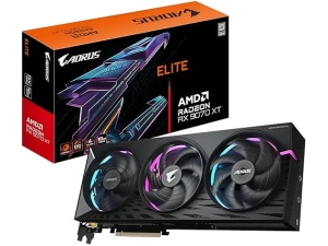 Gigabyte AORUS Radeon RX 9070 XT ELITE 16G Graphics Card - 16GB GDDR6, 256bit, PCI-E 5.0, 3100 MHz Core Clock, 2 x DisplayPort, 2 x HDMI, GV-R9070XTAORUS E-16GD