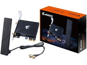 Gigabyte GC-WIFI7, Internal, Wireless, PCI Express, WLAN / Bluetooth, 5800 Mbit/s, Black