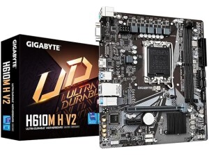 Gigabyte H610M H V2 Motherboard - Supports Intel Core 14th CPUs, 4+1+1 Hybrid Digital VRM, up to 5600MHz DDR5, 1xPCIe 3.0 M.2, GbE LAN, USB 3.2 Gen 1