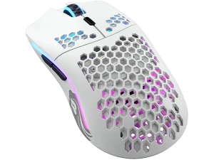 Glorious Gaming Model O Wireless Gaming Mouse - Superlight, 69g Honeycomb Design, RGB, Ambidextrous, Lag Free 2.4GHz Wireless, Up To 71 Hours Battery - Matte White