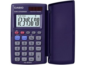 Casio HS-8VER Pocket and desktop calculator, Blue