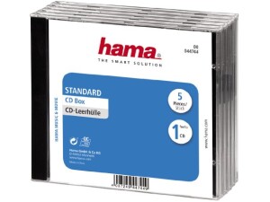 Hama CD Jewel Case | Pack of 5 | Transparent/Black