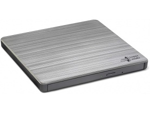 Hitachi-LG GP60 External DVD Drive, Slim Portable DVD Burner/Writer/Player for Laptop, Windows and Mac OS Compatible, USB 2.0, 8x Read/Write Speed - Silver