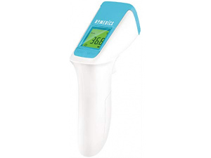 HoMedics No Contact Infrared Thermometer - Portable Contactless Forehead Temperature Reader, Temporal Scan Technology, Instant Measurement, Digital Green/Yellow/Red LCD Display, Fever Alarm, Portable