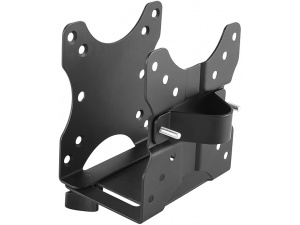 ICY BOX Mini PC Stand (Intel NUC, Mac mini etc.), Up to 5kg, Monitor Stand or VESA Mount, Variable Width, Steel, Black, IB-MSA102-VM