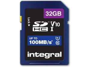 Integral 32GB SD Card High Speed Memory SDHC Up To 100MB/S V10 UHS U1