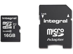 Integral INMSDH16G10-90U1 UltimaPro 16 GB MicroSDHC Class 10 Memory Card up to 90 MB/s, U1 Rating, Black