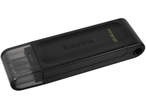 KINGSTON Technology Datatraveler 70 USB Flash Drive 64 GB, USB Type-C 3.2 Gen 1 (3.1 Gen 1), Black