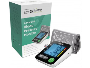 Kinetik Wellbeing Advanced Blood Pressure Monitor - Used by the NHS - Fully Automatic Upper Arm Blood Pressure Machine with Universal Cuff (22-42cm), Digital Sphygmomanometer Tester Kit