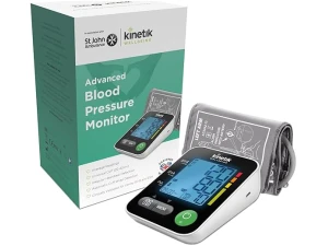 Kinetik Wellbeing Advanced Blood Pressure Monitor - Used by the NHS - Fully Automatic Upper Arm Blood Pressure Machine with Universal Cuff (22-42cm), Digital Sphygmomanometer Tester Kit