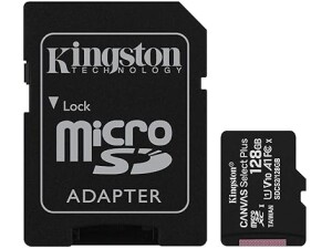 Kingston Canvas Select Plus microSD Card SDCS2/128 GB Class 10 (SD Adapter Included)
