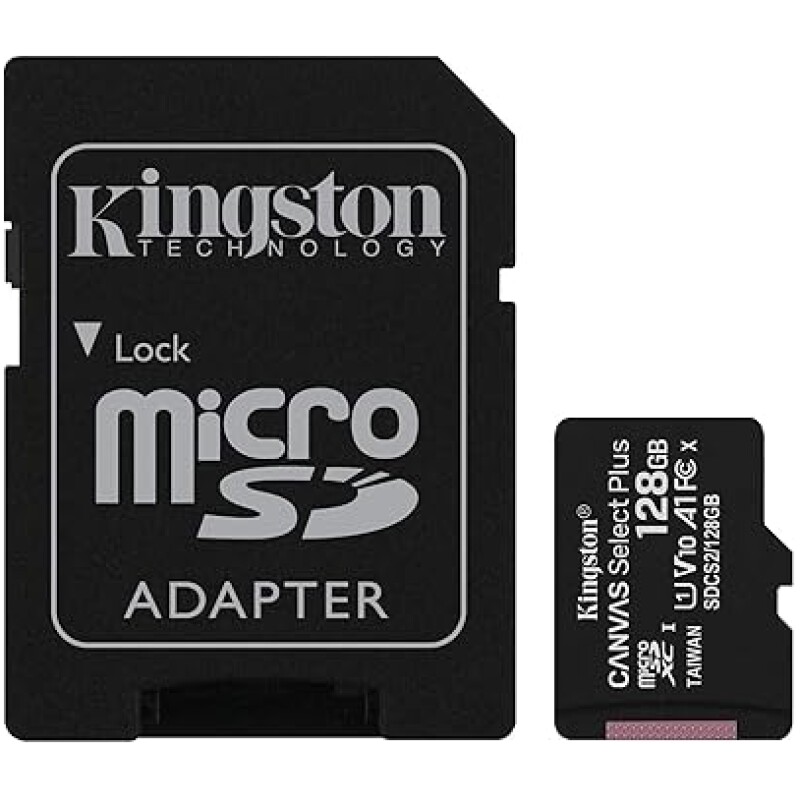 Kingston-Canvas-Select-Plus-microSD-Card-SDCS2128-GB-Class-10-SD-Adapter-Included-B07YGZ7JD5