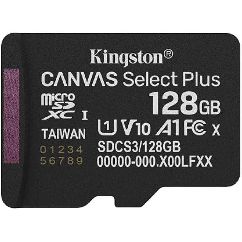 Kingston-Canvas-Select-Plus-microSD-Memory-Card-128GB-micSDXC-Gen3-150R-A1-Single-Pack-wo-ADP-SDCS3128GBSP-B0FCZJ9ZS3