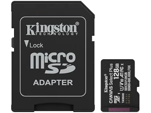 Kingston Canvas Select Plus microSD Memory Card 128GB microSDXC Gen3 150MB/s A1 Card + Adapter - SDCS3/128GB