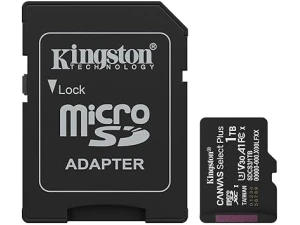 Kingston Canvas Select Plus microSD Memory Card 1TB microSDXC Gen3 150MB/s A1 Card + Adapter - SDCS3/1TB