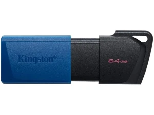 Kingston DataTraveler ExodiaM DTXM/64GB USB Flash Drive, 64GB, USB 3.2, Blue / Black, Moving Cap Design