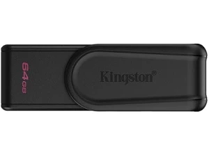 Kingston DataTraveler Exodia S USB Flash Drive - 64GB - USB 3.2 Gen 1 - USB Type A - Black/Black - DTXS/64GB