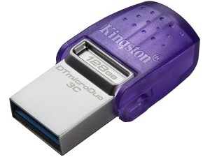 Kingston DataTraveler microDuo 3C USB Flash Drive 128GB USB Gen 3 Type-C and Type-A - DTDUO3CG3/128GB