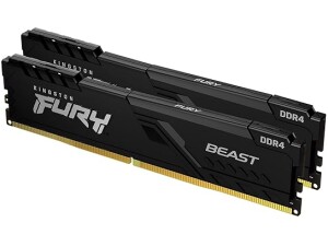 Kingston FURY Beast 32GB (2x16GB) 3200MHz DDR4 CL16 Desktop Memory Kit of 2 KF432C16BB1K2/32