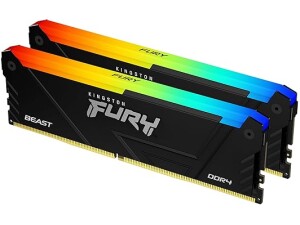 Kingston FURY Beast RGB 32GB 3200MT/s DDR4 CL16 DIMM (Kit of 2) Computer Memory KF432C16BB2AK2/32