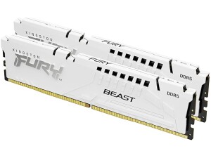 Kingston FURY Beast White DDR5 64GB (2x32GB) 6400MT/s CL32 DIMM Desktop Gaming Memory Kit of 2 AMD EXPO and Intel XMP - KF564C32BWEK2-64