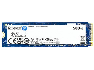 Kingston NV3 NVMe PCIe 4.0 Internal SSD 500GB M.2 2280-SNV3S/500G