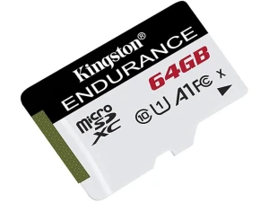 Kingston SDCE/64GB High Endurance micro SD Flash Memory Card, 64GB, Class 10, A1, UHS-I U1